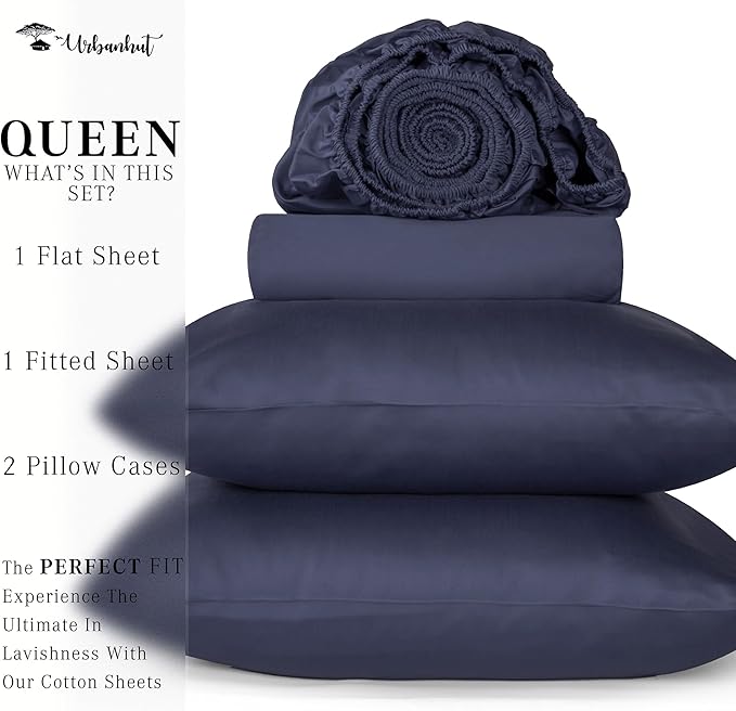 Bed Sheet Set - Queen - 16 in Deep Pocket - 4 Piece