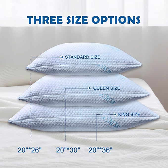 Memory Foam Cooling Bed Pillow - King