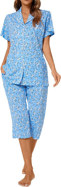 Capri Pajama Set - Short Sleeve - 2 Piece
