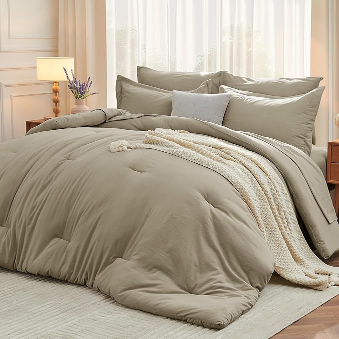 Linen Comforter Set - King - 7 Piece