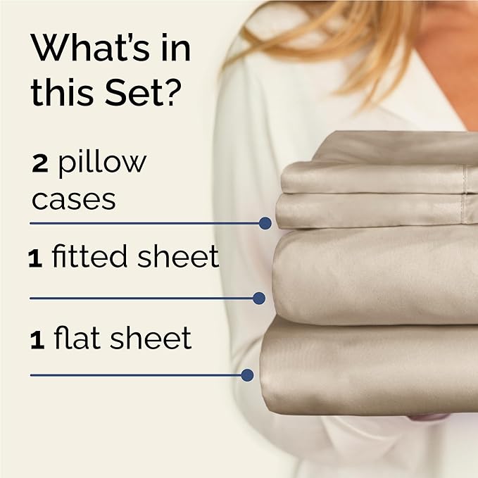 Cooling Bed Sheet Set - Twin XL - 16 in Deep Pocket - 4 Piece