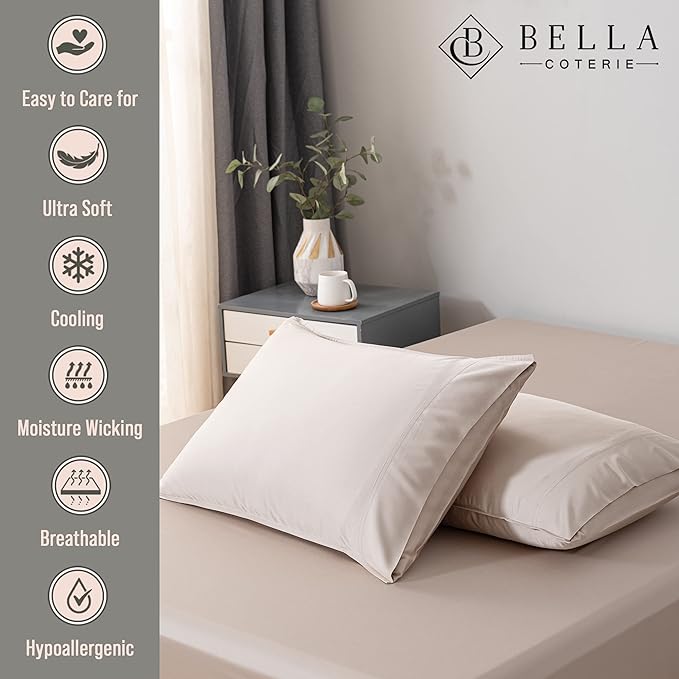 Bamboo Cooling Pillowcase Set - King - 2 Piece