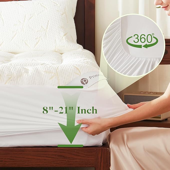 Waterproof Mattress Topper - Twin XL - 21 in Deep Pocket