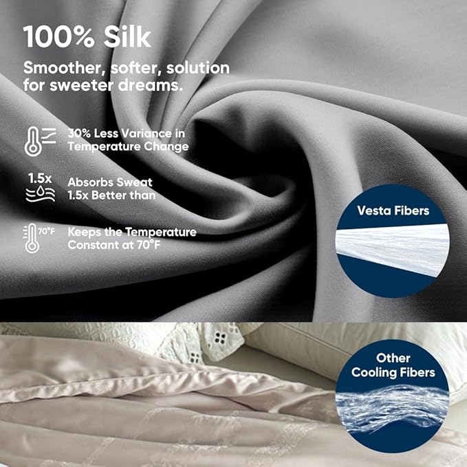 Mulberry Silk Cooling Duvets Down Comforter - Queen