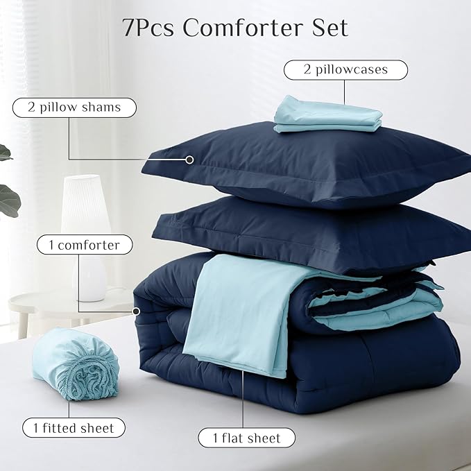 Down Alternative Comforter Set - Full - 7 Piece
