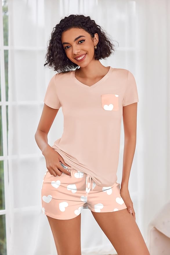 Women's Pajama Set - Short Sleeve - 2 Piece