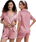 Satin Shorts Pajama Set - 3 Piece