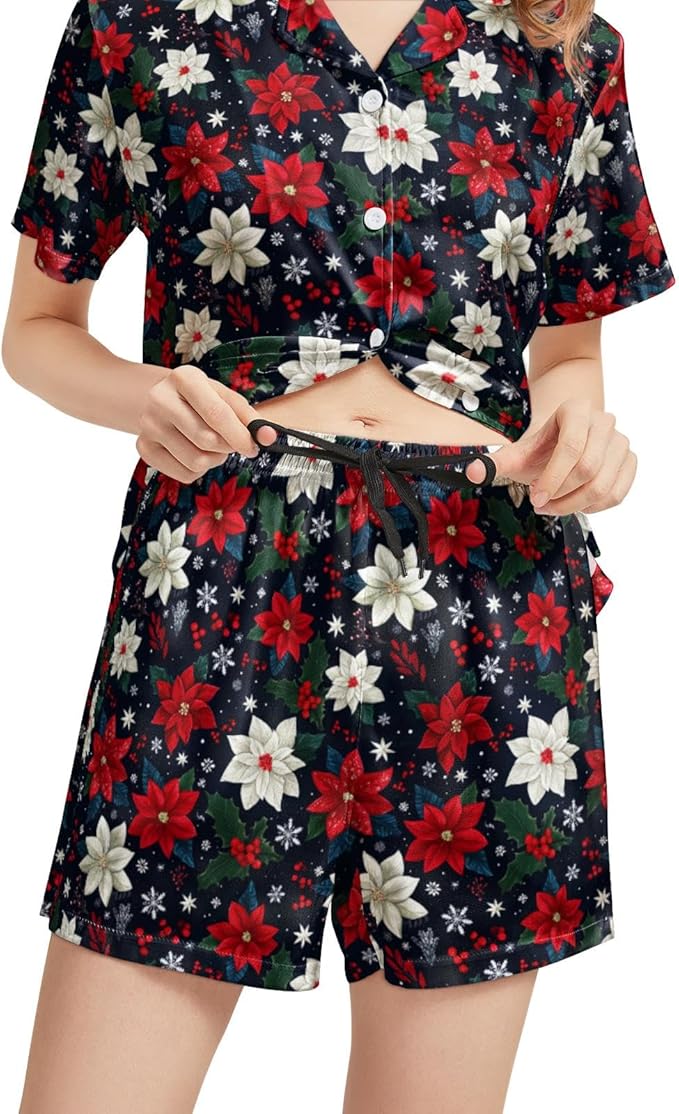 Women's Pajama Set - Short Sleeve - 2 Piece