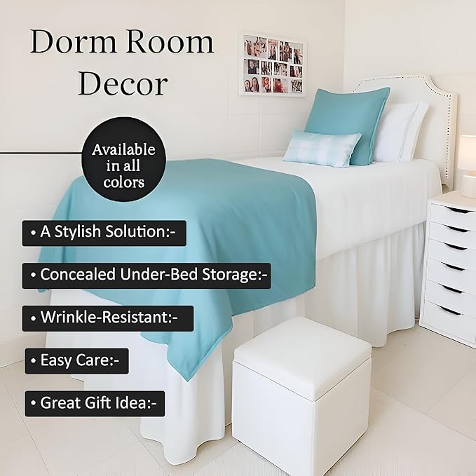 Linen Bed Skirt - Twin XL - 34 in Drop