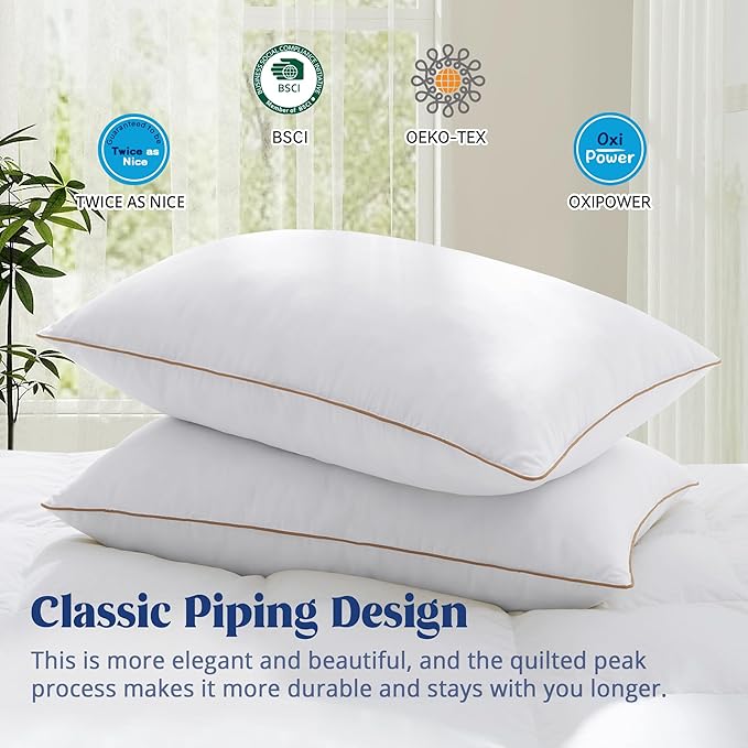 100% Cotton Bed Pillow - Standard - 2 Piece