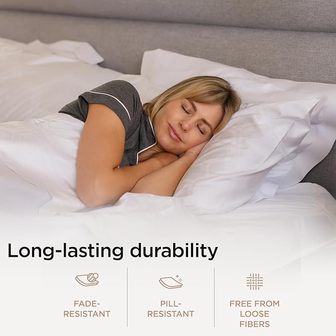 100% Cotton Cooling Bed Sheet Set - Full - 4 Piece