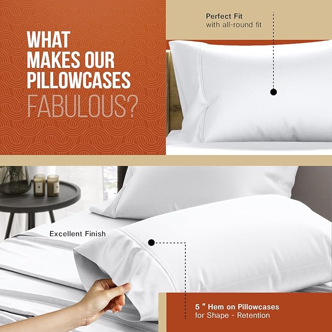 Linen Pillowcase Set - King - 2 Piece