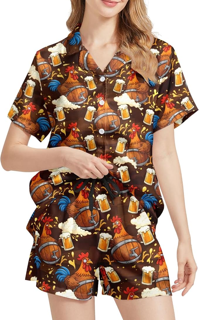 Women's Pajama Set - Short Sleeve - 2 Piece