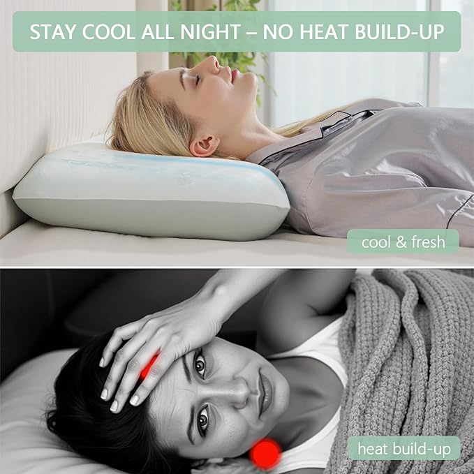 Memory Foam Cooling Bed Pillow - Standard