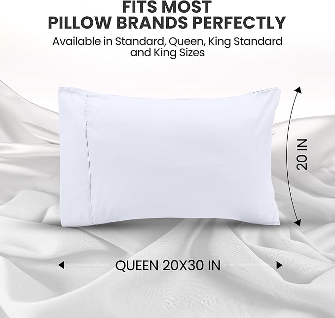 Microfiber Pillowcase Set - Queen - 20 x 30 in - 2 Pack