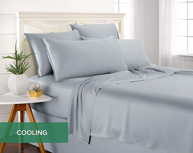 Bamboo Cooling Bed Sheet Set - King - 4 Piece
