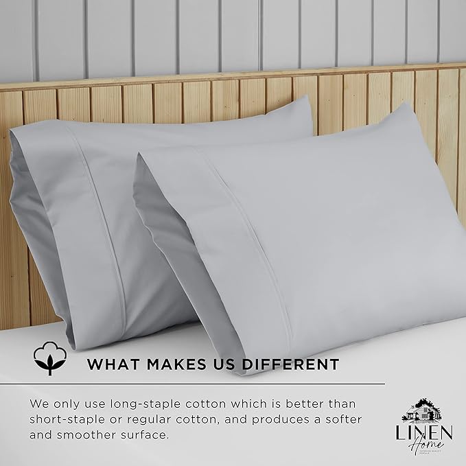 Linen Pillowcase Set - King - 2 Piece