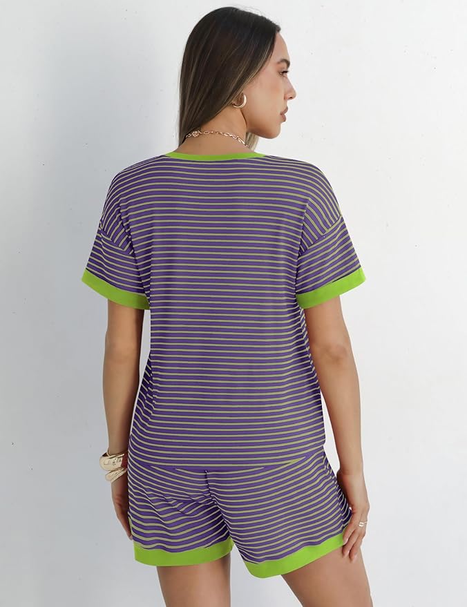 Shorts Pajama Set - Short Sleeve - 2 Piece