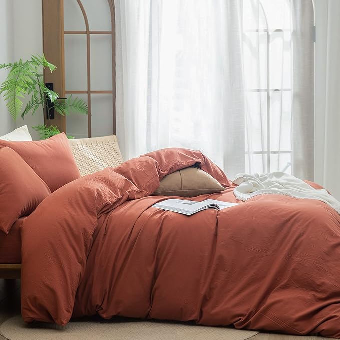 Linen Duvet Cover Set - Queen - 3 Piece