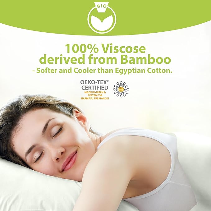 Bamboo Cooling Bed Sheet Set - Queen - 6 Piece