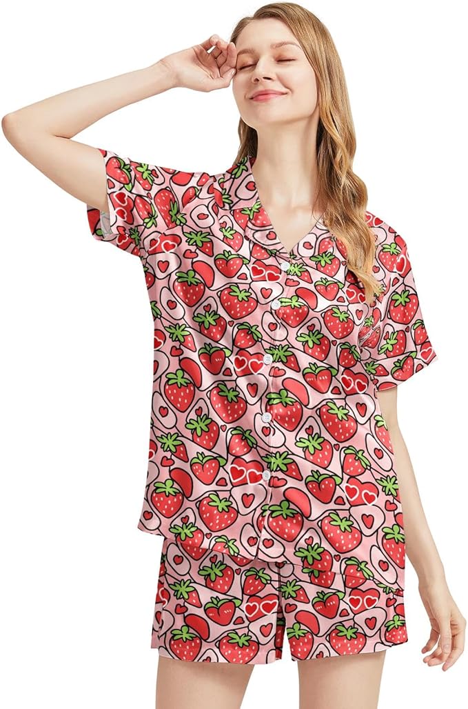 Women's Pajama Set - Short Sleeve - 2 Piece