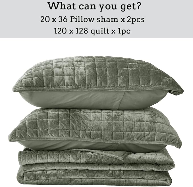 Velvet Comforter Set - King - 3 Piece