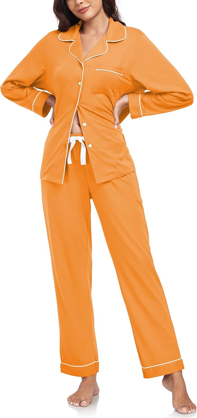 Women's 100% Cotton Pajama Set - Long Sleeve - 2 Piece