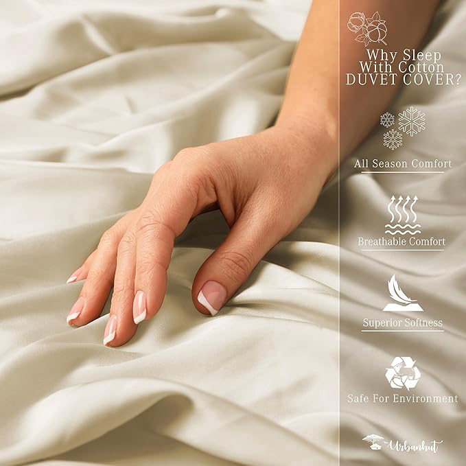 100% Cotton Duvet Cover Set - King - 3 Piece