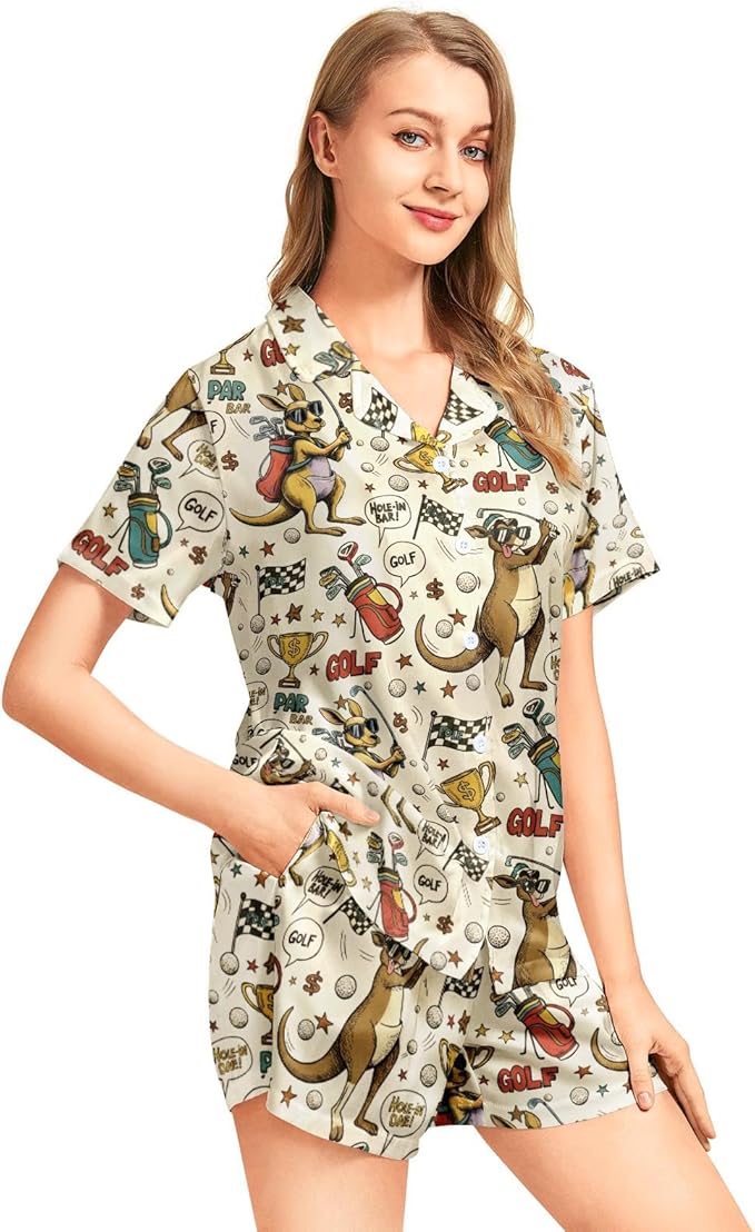 Women's Pajama Set - Short Sleeve - 2 Piece