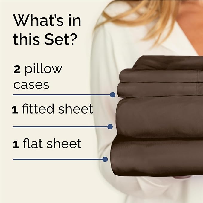 Cooling Bed Sheet Set - Twin XL - 16 in Deep Pocket - 4 Piece