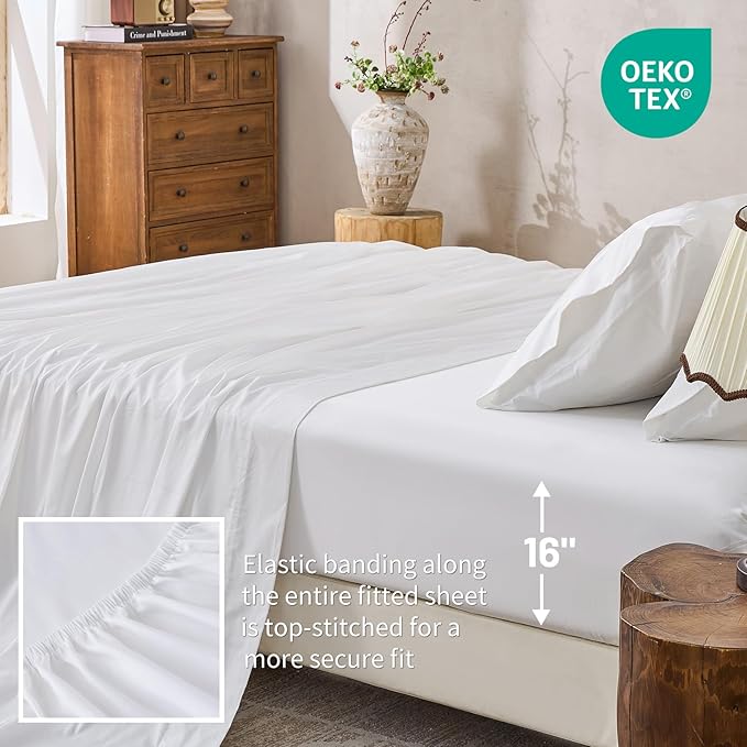 Bed Sheet Set - King - 16 in Deep Pocket - 4 Piece