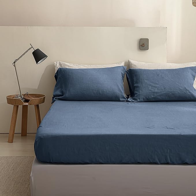 Linen Bed Sheet Set - Full - 4 Piece