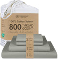 100% Cotton Bed Sheet Set - Queen - 16 in Deep Pocket - 4 Piece
