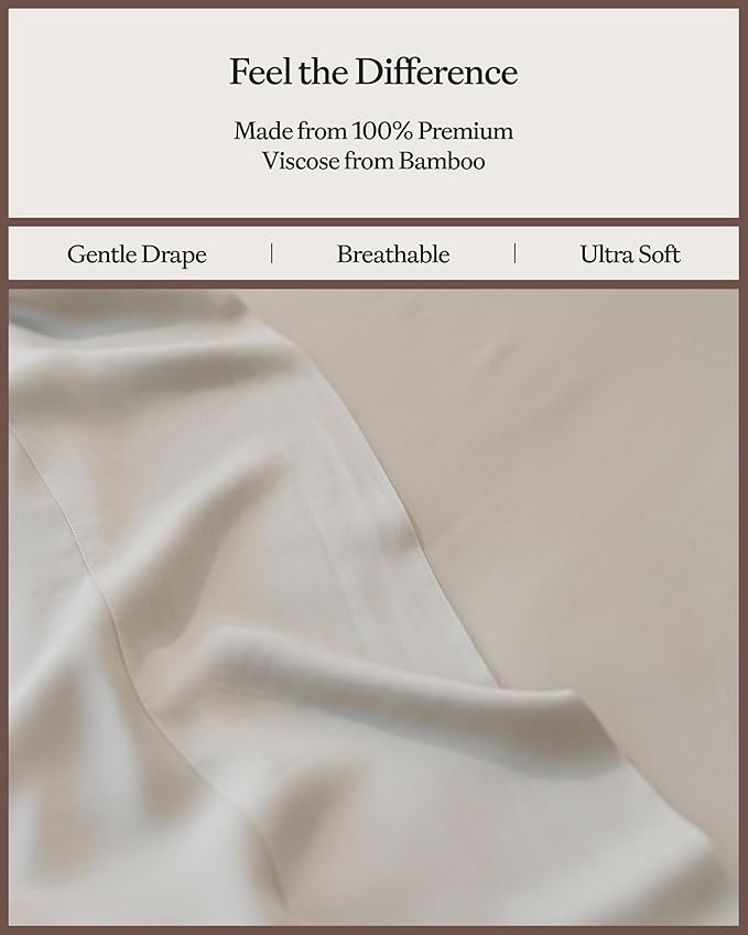 Bamboo Bed Sheet Set - Twin - 4 Piece