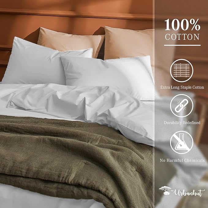100% Cotton Duvet Cover Set - King - 3 Piece