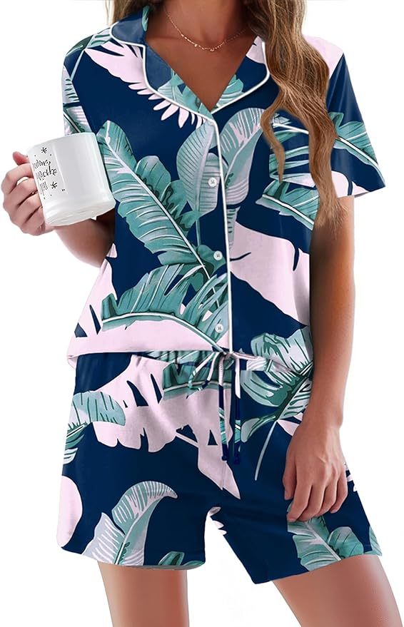 Women's Pajama Set - Short Sleeve - 2 Piece