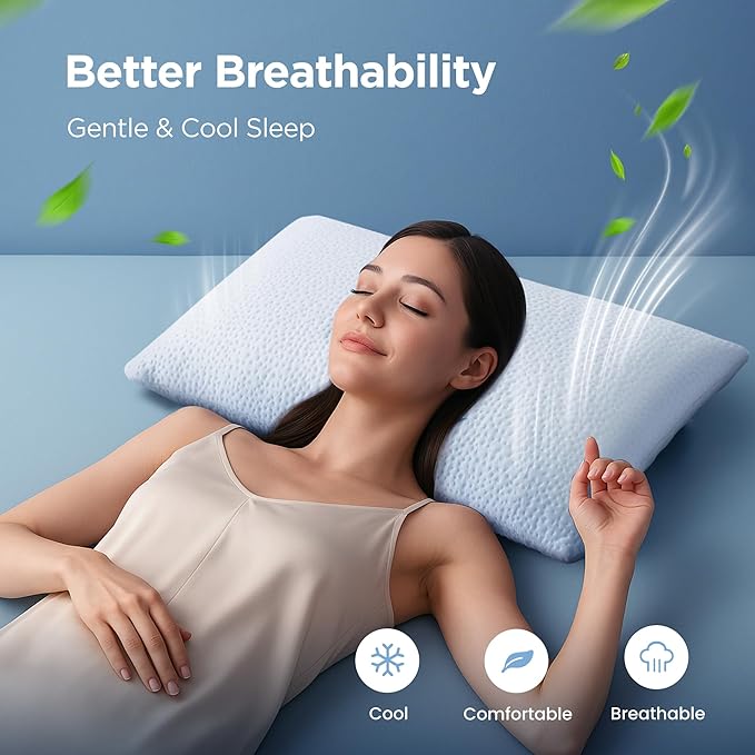 Memory Foam Cooling Bed Pillow - Standard