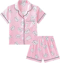 Satin Pajama Set - Short Sleeve - 2 Piece