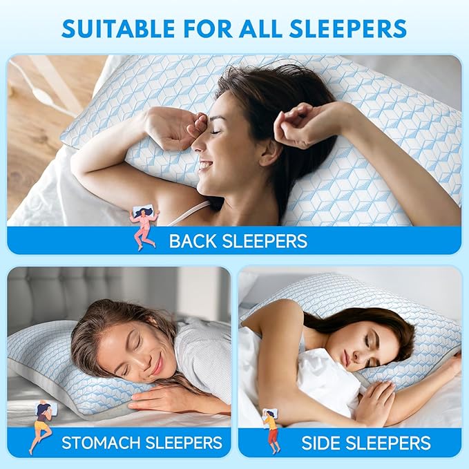 Microfiber Cooling Bed Pillow - Queen - 2 Piece