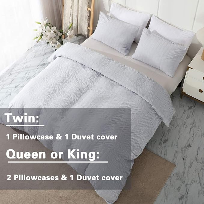 Microfiber Duvet Cover Set - King - 104 x 98 in - 3 Piece