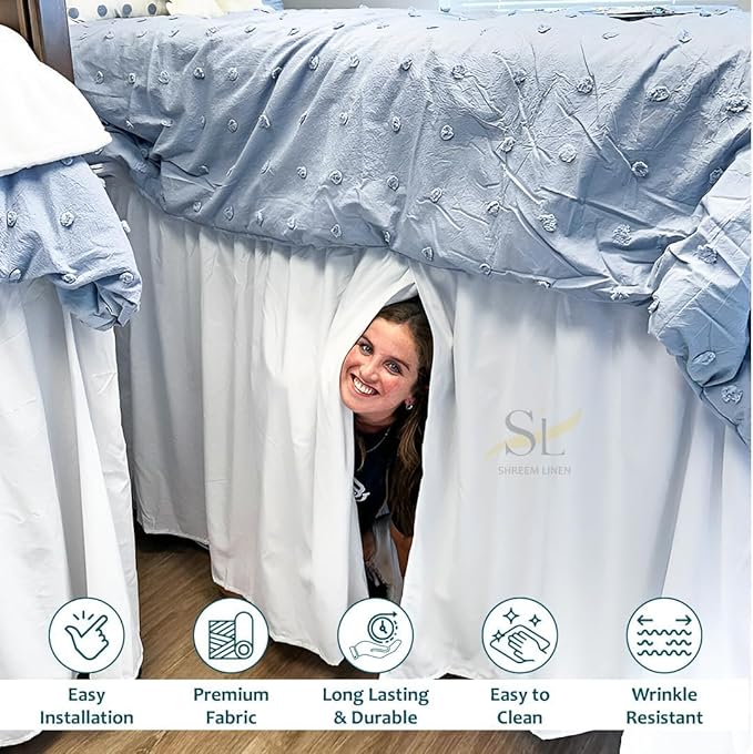 Linen Bed Skirt - Twin XL - 36 in Drop