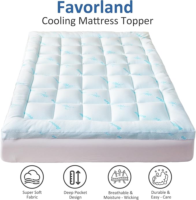 Bamboo Cooling Mattress Pad - Twin
