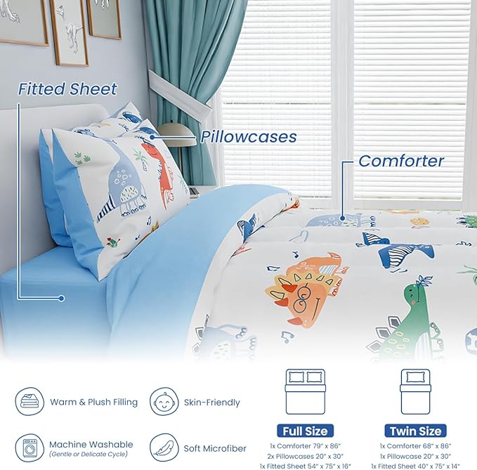 Microfiber Comforter Set - Twin - 3 Piece