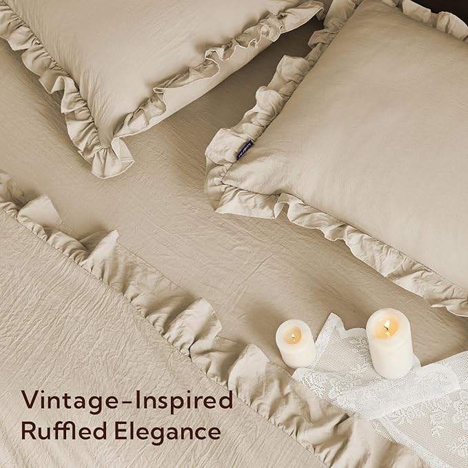 Linen Comforter Set - California King - 7 Piece