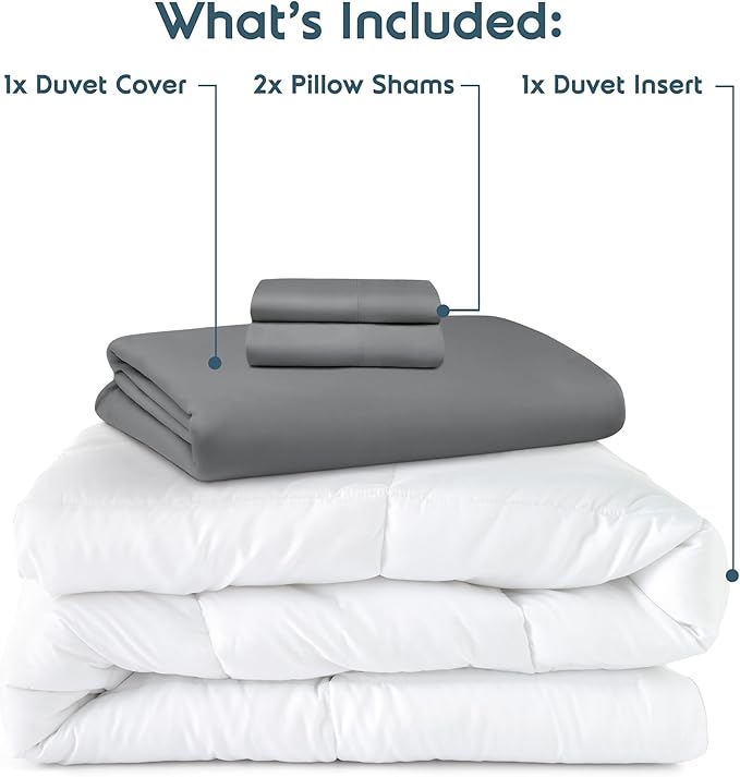 Down Alternative Duvet Cover Set - Full - 4 Piece