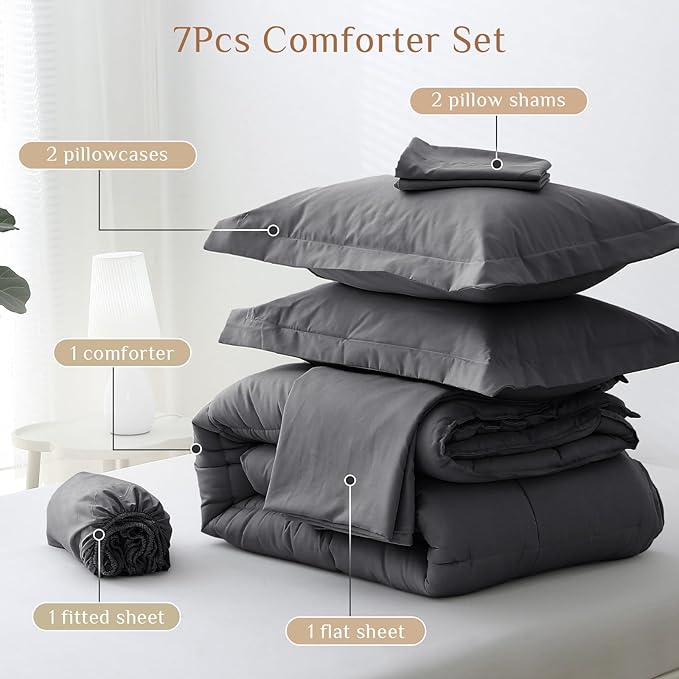 Down Alternative Comforter Set - Full - 7 Piece