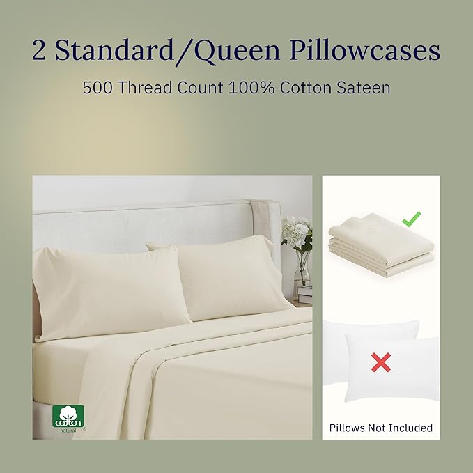 100% Cotton Pillowcase - Queen
