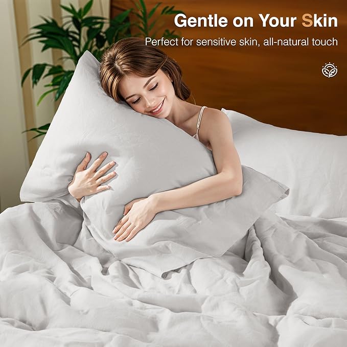 Linen Duvet Cover Set - King - 3 Piece