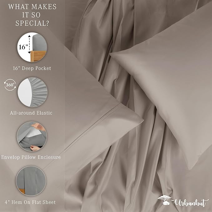 Bed Sheet Set - Twin - 16 in Deep Pocket - 3 Piece