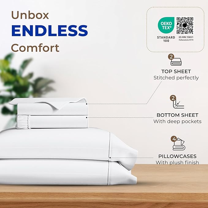 Cooling Bed Sheet Set - Full - 4 Piece